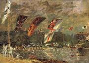 Jean-Antoine Watteau Regattas at Molesey oil